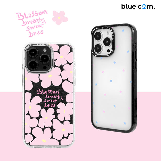 
Blue corn new sweet flowers, starry dots, suitable for iPhone 1716PRO MAX magsafe mirror magnetic suction anti-fall mobile phone case protection case