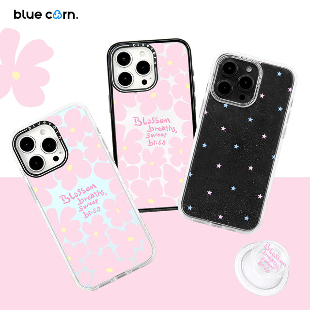 
Blue corn new sweet flowers, starry dots, suitable for iPhone 1716PRO MAX magsafe mirror magnetic suction anti-fall mobile phone case protection case