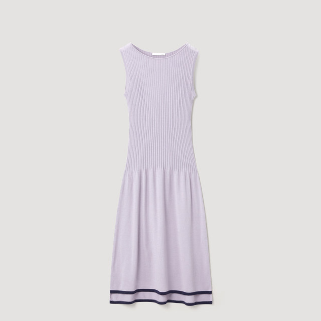 OVV spring and summer hot selling women's casual modern and fashionable contrasting color slim-fit knitted vest dress
