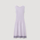 OVV spring and summer hot selling women's casual modern and fashionable contrasting color slim-fit knitted vest dress
