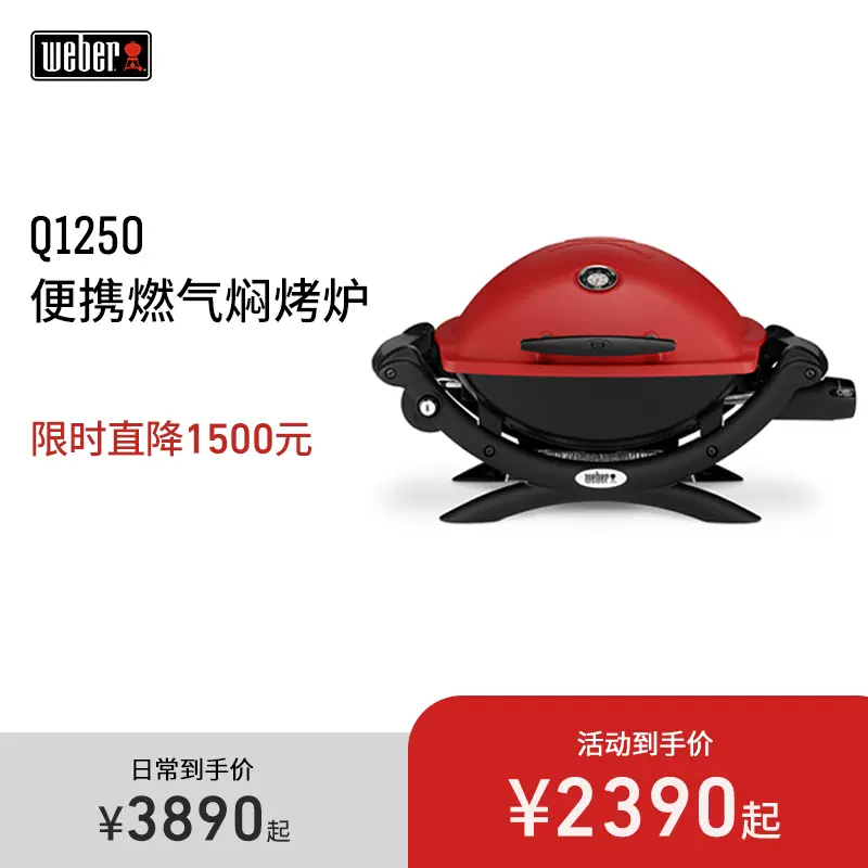 Weber威焙家用燃气烧烤炉架子户外野外庭院别墅煤气Q1250焖烤炉-Taobao