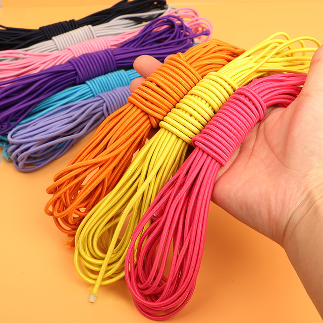 Round elastic band high elastic color elastic rope children jump rubber band rubber band beef tendon durable pants elastic rope