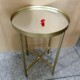 Promotional foreign trade original order simple modern style iron mirror round table gold black 40*61cm
