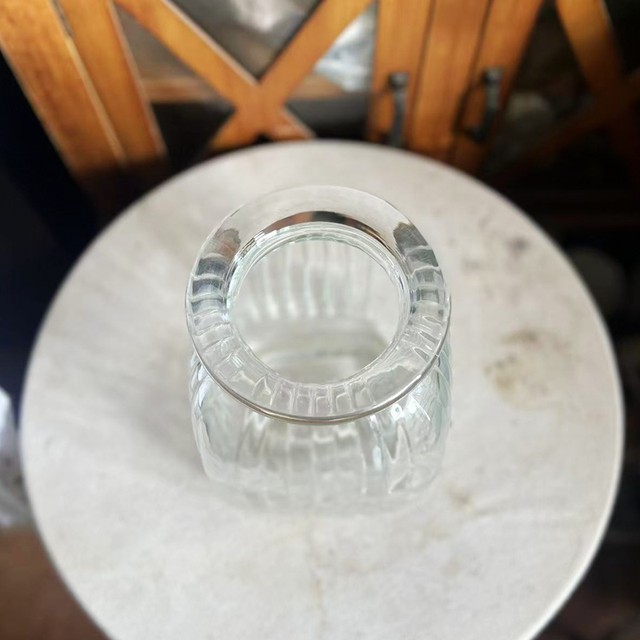 Original foreign trade order Japanese simple pumpkin pattern round mouth square glass bottle vase special decorative glass vase