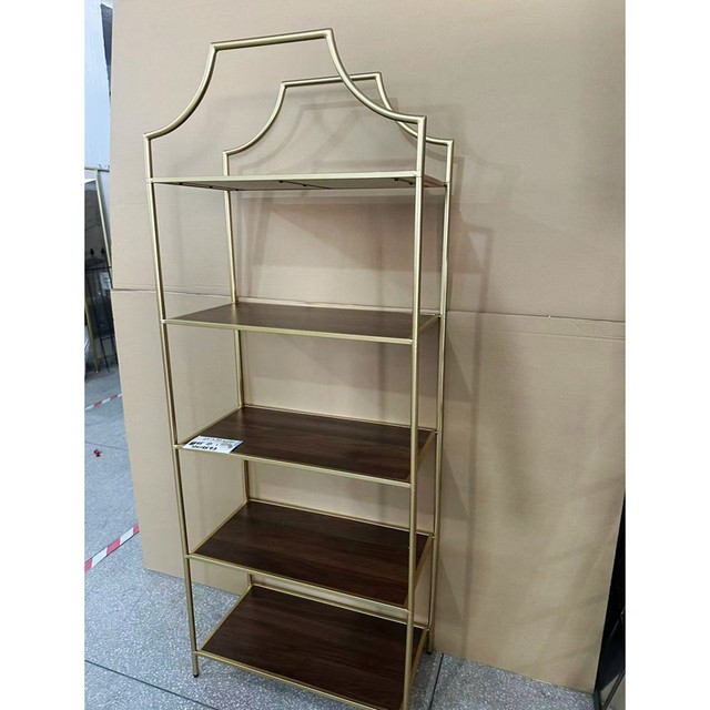 Promotional foreign trade original American retro iron wooden five-layer storage rack 65*33*170cm