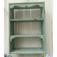 Promotional French retro distressed solid wood wire mesh wall rack storage rack multi-layer flower rack wall cabinet storage rack