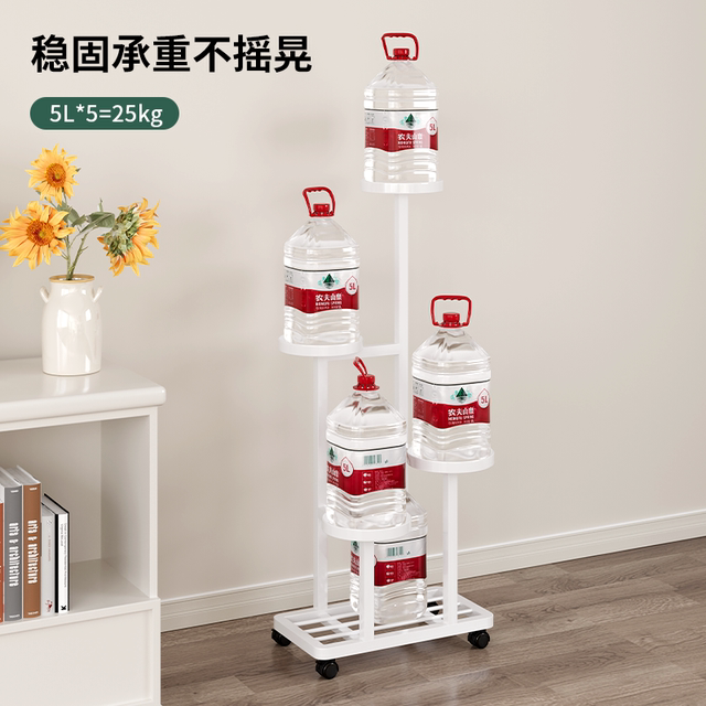 Flower rack living room floor-standing plant succulent flower pot bracket wrought iron multi-layer movable flower rack rack balcony