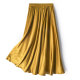 Floating large hem skirt! Silk crepe satin slanted skirt mulberry silk draped midi skirt solid color versatile to make you look slim
