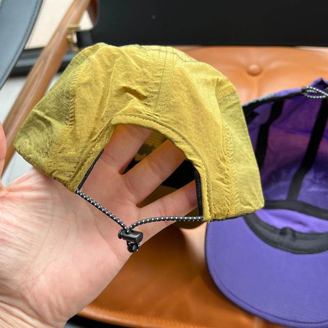 Quick-drying foldable storage portable baseball cap for women color-blocking outdoor drawstring waterproof sun protection baseball cap for men