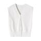 V-neck ice silk sweater, shoulder-length sleeveless T-shirt, summer design, niche slim and short hot girl top