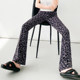 Gray printed leopard print micro-flare shark pants for women in summer and autumn extended trousers tall man mopping floor breathable quick-drying yoga
