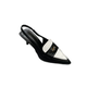 Foreign trade early spring single shoe female new pointed French -style Baotou color -colored small gold coins after empty sandals