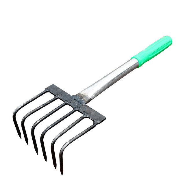 Manganese steel small rake peanut hoe loosen soil agricultural flower planting vegetables to catch sea small rake turning soil gardening