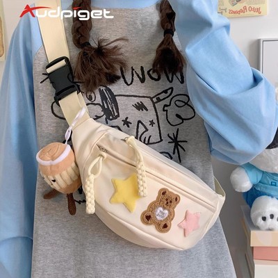 taobao agent Children's shoulder bag, backpack, cute belt bag, chest bag teenage, western style