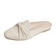 Slippers for women summer outer wear 2024 new heelless fairy style versatile flat bottom toe half drag small fragrance style lazy shoes
