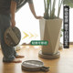 Invisible mobile pulley flower pot base tray plastic thickened universal wheel plant green plant water connection tray flower dish bottom bracket