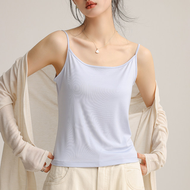 100 Modal small suspender vest for women in summer thin inner wear anti-exposure beautiful back slimming base shirt