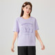Quick Fish Short Sleeve T-shirt for Women 2025 Summer New Versatile Cartoon Letter Print Shoulder Loose Skin-Friendly Comfortable Top