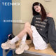 Tianmeiyi Lightning Shoes Retro Thick Sole Heightening Daddy Shoes Breathable Sneakers Women's Little White Casual Shoes 2025 New Style
