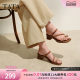 
TATA He and She High Heel One-Strip Sandals Women's Shoes French Temperament Sandals 2025 Summer New XPS01BT5