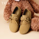 TATA, Her Bear Flow Flow Flowing Flat Flat Boken Shoes Women's Shoes Tong Single Shoes 2024 Autumn New CFZ01cm4
