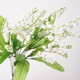 Simulated flower new single-branch lily of the valley home gardening green plant wedding set artificial plastic white bell flower