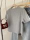 Korean retro cat printed front shoulder short-sleeved T-shirt for women in summer 2024 new loose slim short top trendy