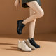 Dadong Martin boots women's shoes winter casual round toe thick heel short boots side zipper mid heel shoes 1736
