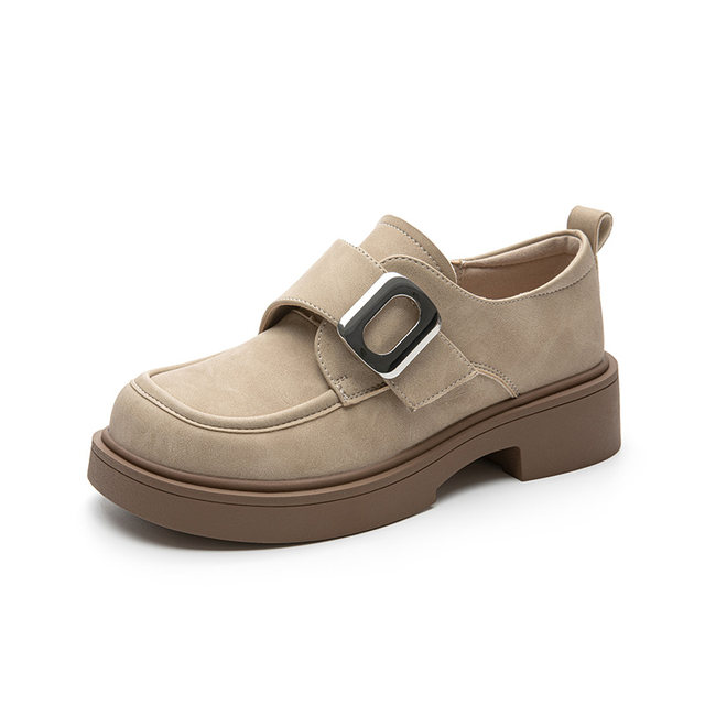 Dadong dd loafers women's 2025 new British style thick-soled heightening single shoes women's autumn retro women's shoes Birkenstock shoes