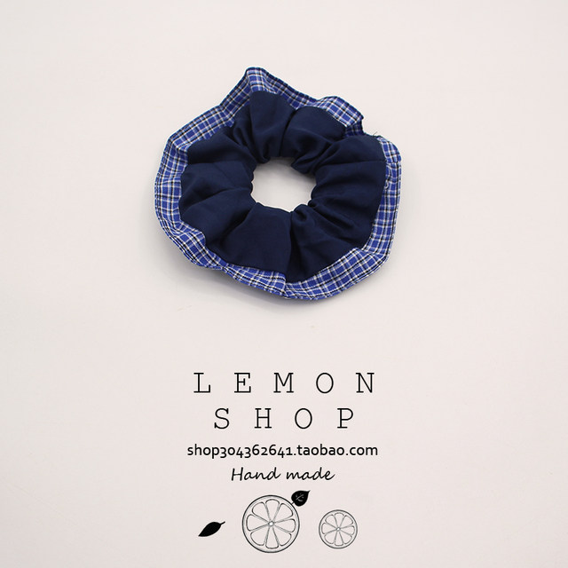 
Korean version of the new ins striped large intestine hair band fabric headband hair rope ponytail ball head student high-end headwear