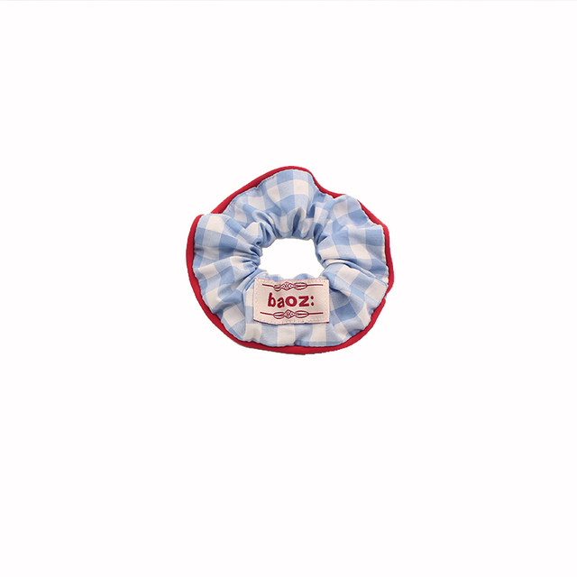 Blue plaid large intestine hair circle Internet celebrity 2025 new fabric headband hair accessories sweet fresh personality temperament women