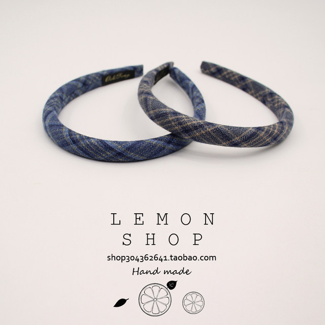 
Retro plaid headband for women 2025 new high-end high-ceiling headband hairpin Korean internet celebrity headband hair accessories