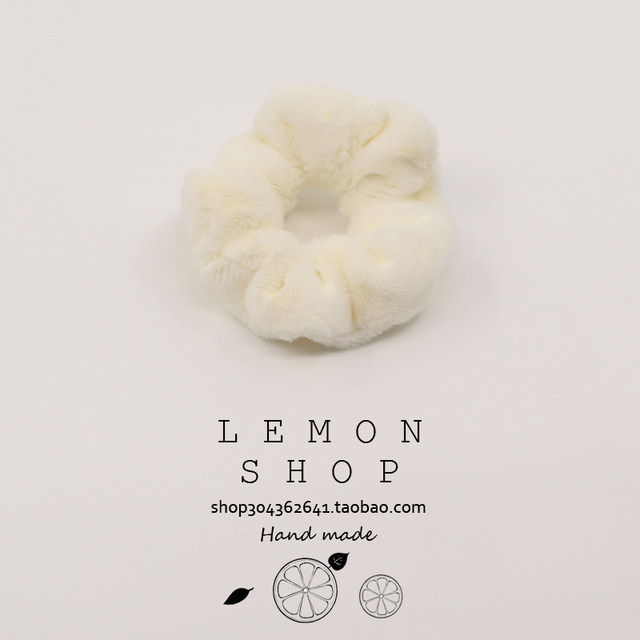 Gentle hair ring plush hair rope autumn and winter new style head rope for women tied hair rubber bands simple leather cover for 2025