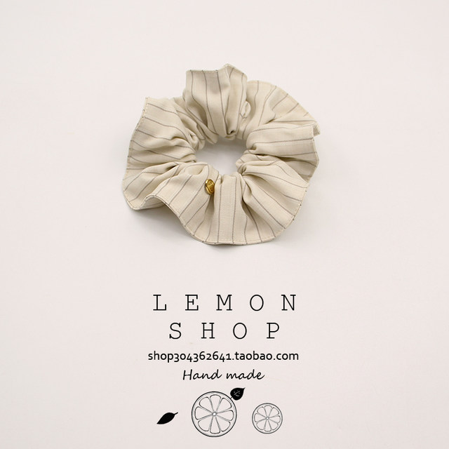 
Korean striped large intestine hair ring ins wind ball hair rope head rope low ponytail hair rubber band hair accessories for women