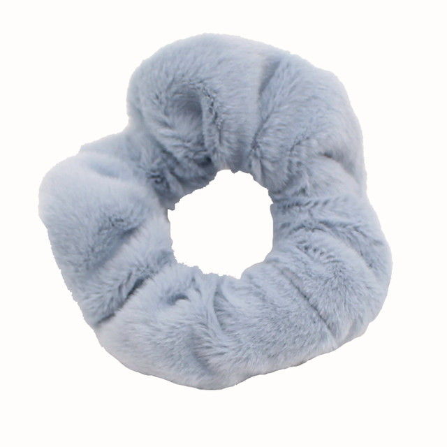 Gentle hair ring plush hair rope autumn and winter new style head rope for women tied hair rubber bands simple leather cover for 2025