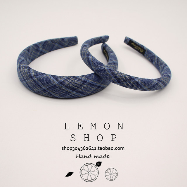
Retro plaid headband for women 2025 new high-end high-ceiling headband hairpin Korean internet celebrity headband hair accessories