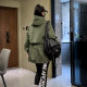 Korean version of hooded jacket for women 2024 spring and autumn new loose large size casual and versatile mid-length slim windbreaker trend