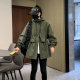 Korean version of hooded jacket for women 2024 spring and autumn new loose large size casual and versatile mid-length slim windbreaker trend
