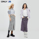 ONLY summer NBA joint high -waisted high -waisted mid -long split denim skirt female 123337021
