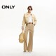 ONLY winter trendy design touch pocket lapel front shoulder leather jacket for women 124410004