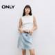 ONLY2025 summer new style personalized old breasted design makes it look slim and tall A-line short skirt denim skirt women