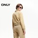 ONLY winter trendy design touch pocket lapel front shoulder leather jacket for women 124410004