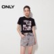 ONLY summer retro old washing rosted high waist shorts jeans women 124243044