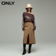 ONLY summer fashion temperament high waist large pocket A-line mid-length skirt for women