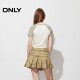 ONLY summer temperament, versatile and comfortable and breathable hot girl retro A-line pleated skirt high waist short skirt skirt