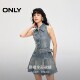 ONLY2025 summer new cool fabric fashionable hot girl versatile slim lapel denim dress
