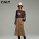 ONLY summer fashion temperament high waist large pocket A-line mid-length skirt for women