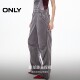 
ONLY2025 summer new style wide shoulder strap loose straight pants classic age-reducing overalls trousers casual pants for women