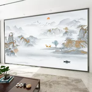 定制壁纸水墨画 新人首单立减十元 22年5月 淘宝海外