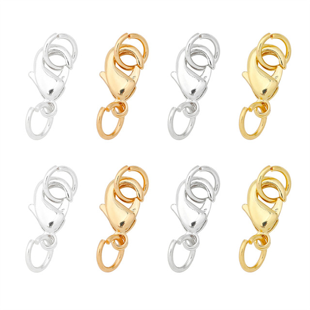Color-preserving 14K18K gold-covered spring clasp lobster clasp connecting buckle handmade diy bracelet necklace button joint material